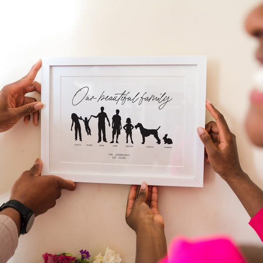 Personalised Family Silhouette Print