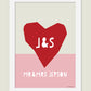 Personalised Love Heart Print