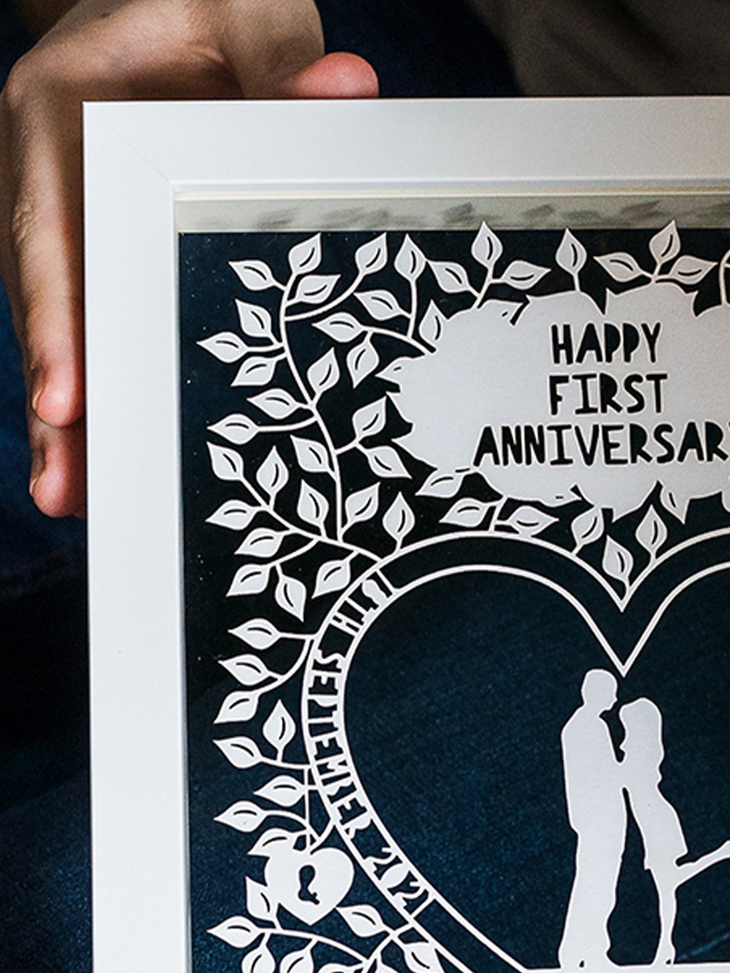 Personalised Wedding Anniversary Love Papercut