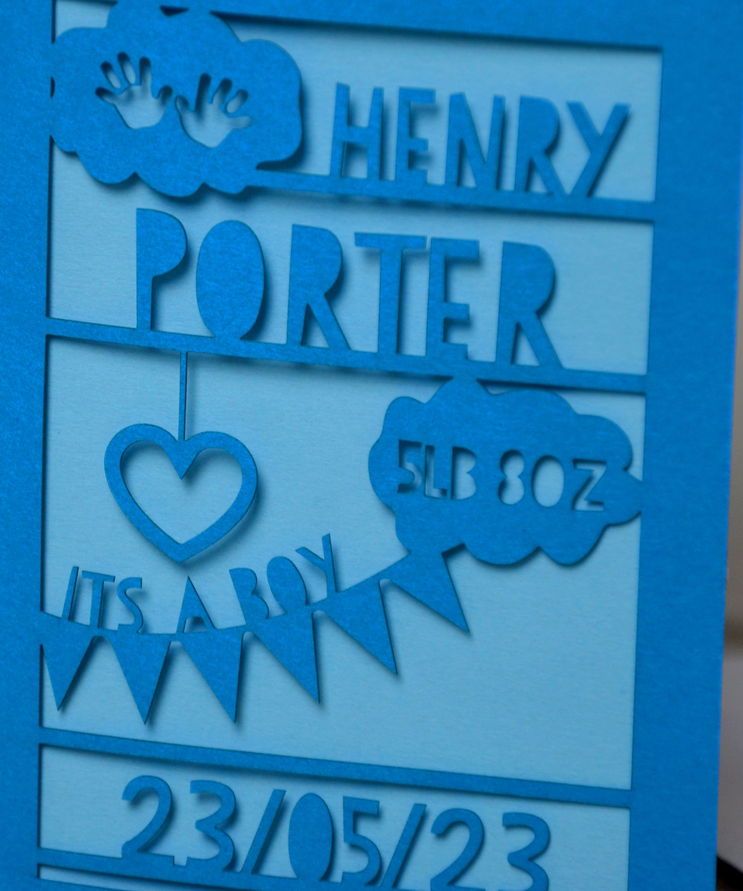 New Baby Laser Cut Greeting Card