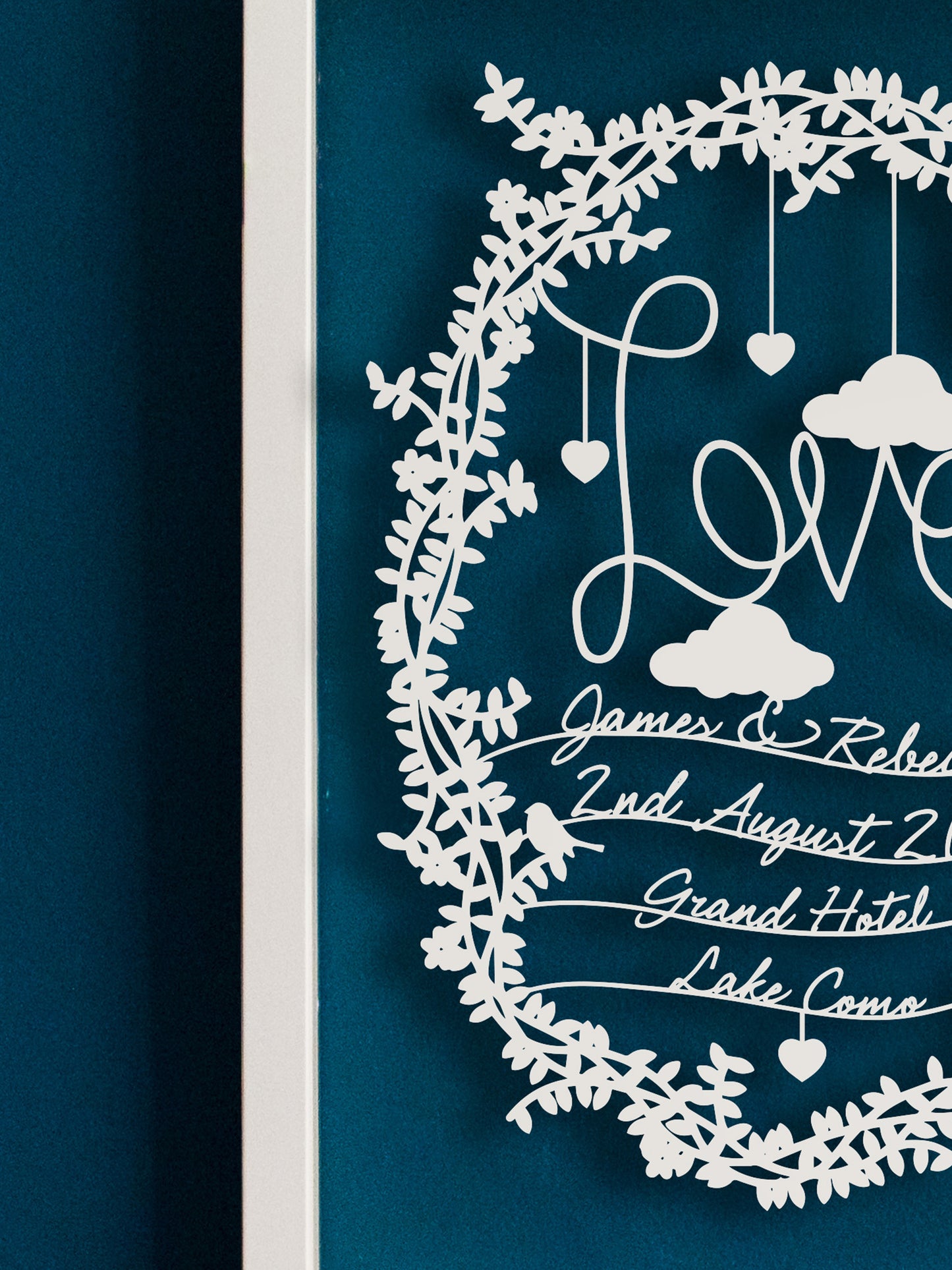 Personalised Love Papercut