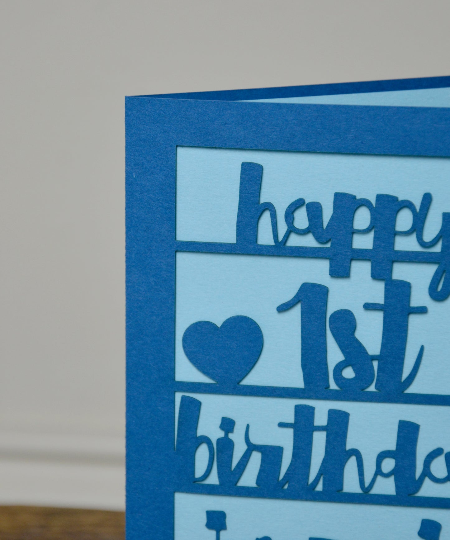 Papercut 1st Birthday Card