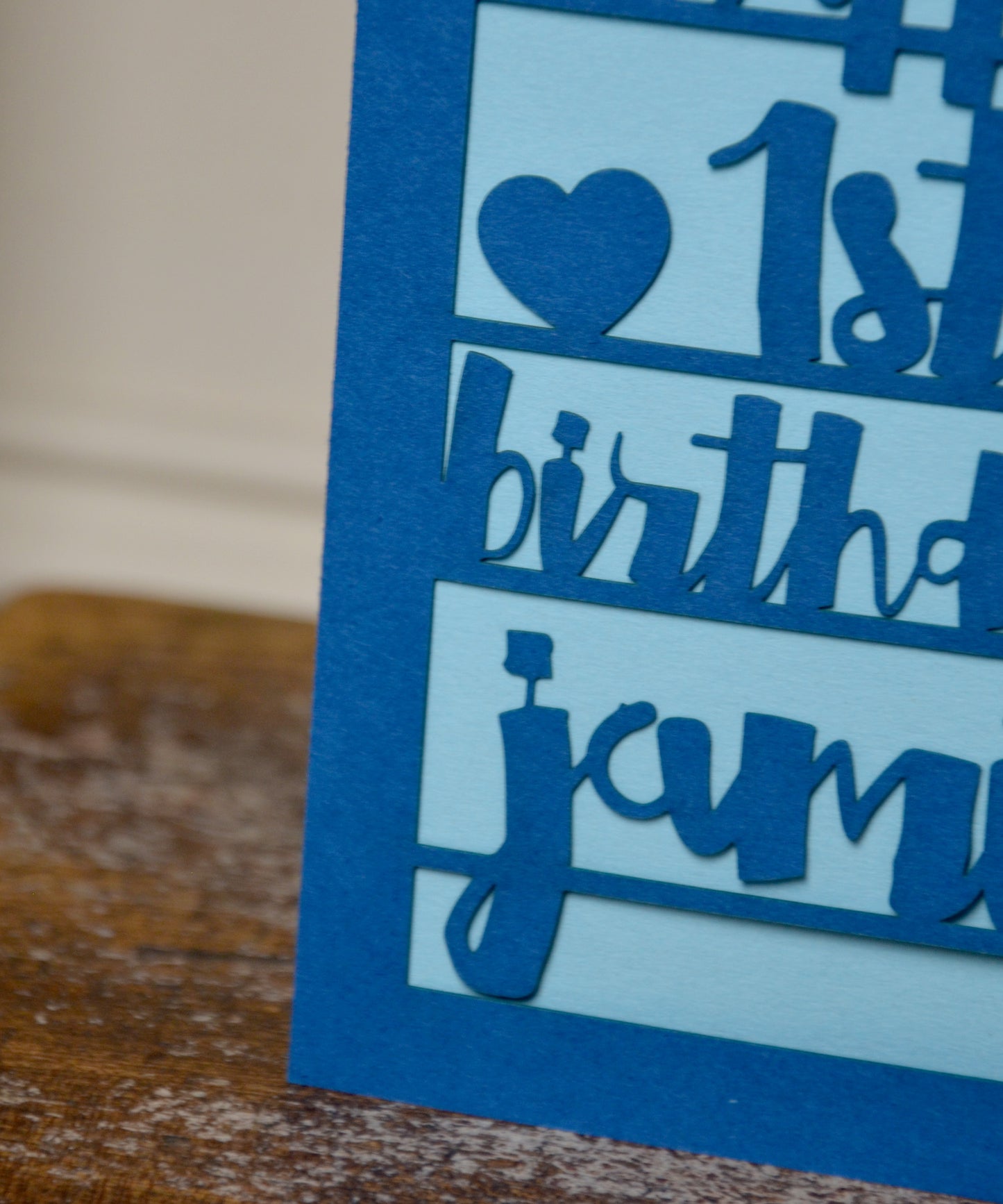 Papercut 1st Birthday Card