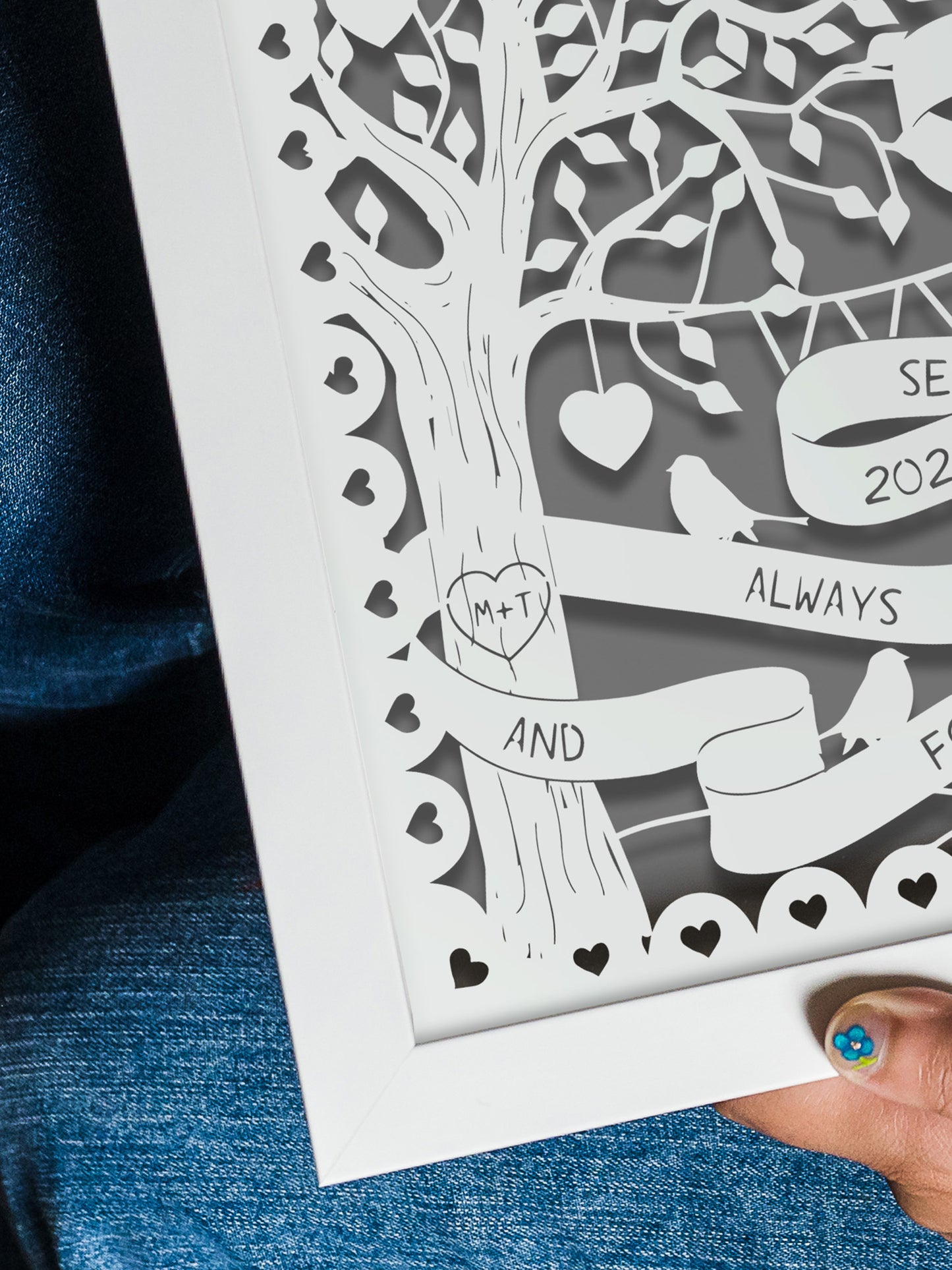 Personalised Tree Papercut