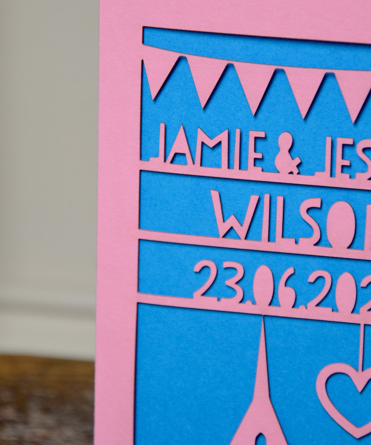 Wedding Day Church and Heart Laser Cut Greeting Card