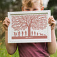 Personalised Family Tree Silhouette Print