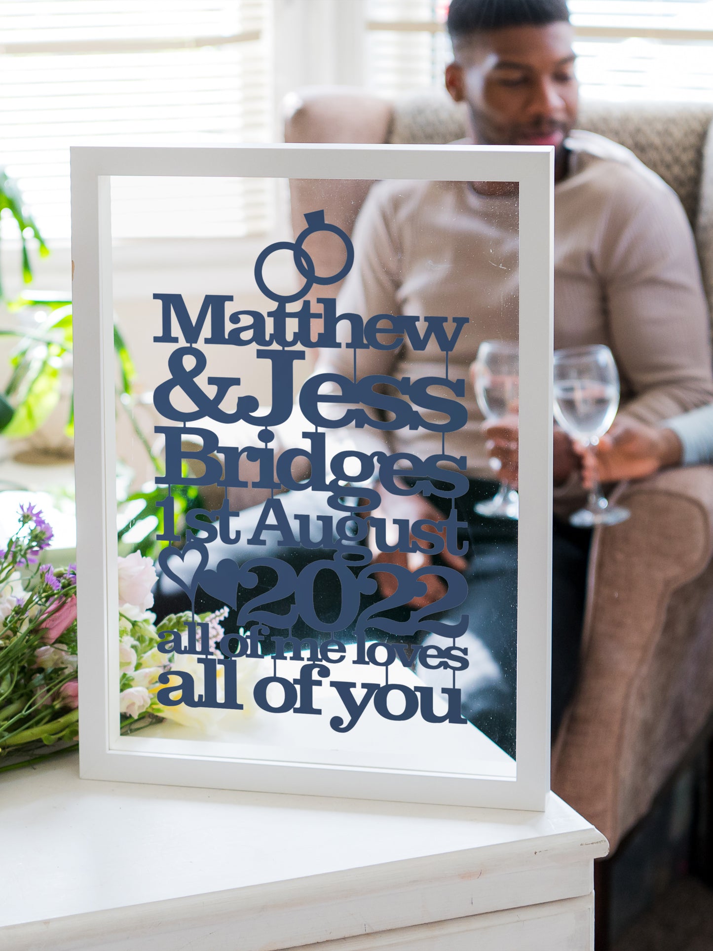 Personalised Wedding or Anniversary Paper Cut